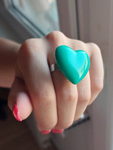 Anello cuore verde tiffany 3d