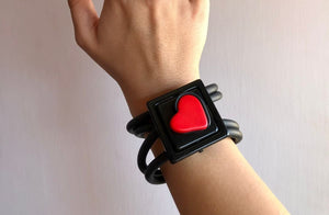 Bracciale cuore rosso