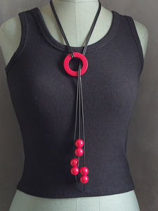 Collana golf rosso