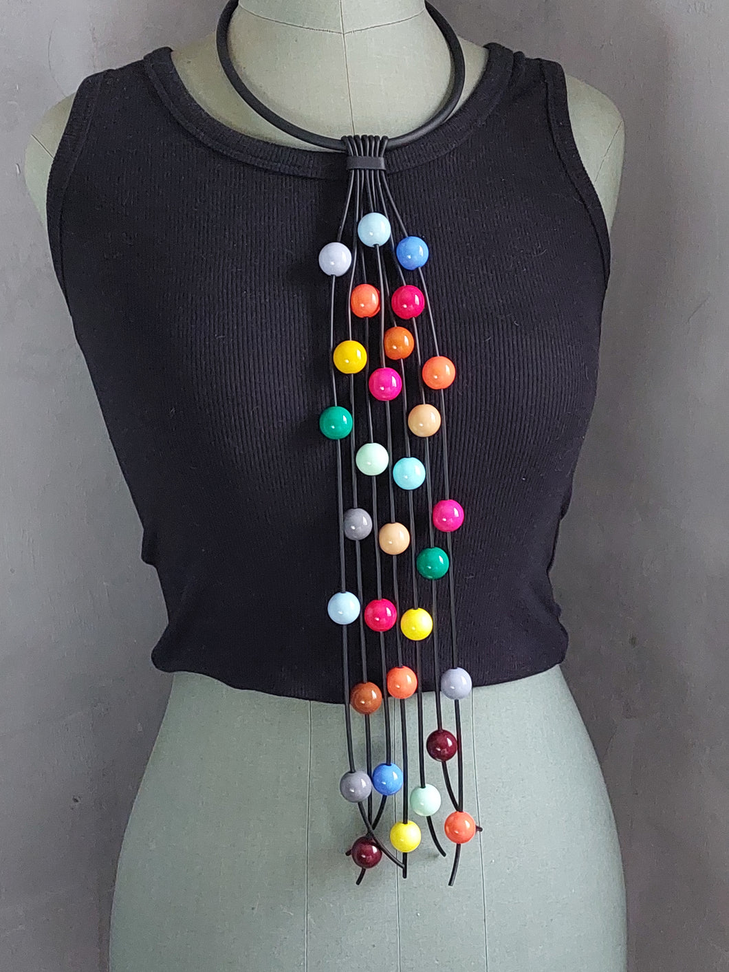 Collana pendolo multicolor