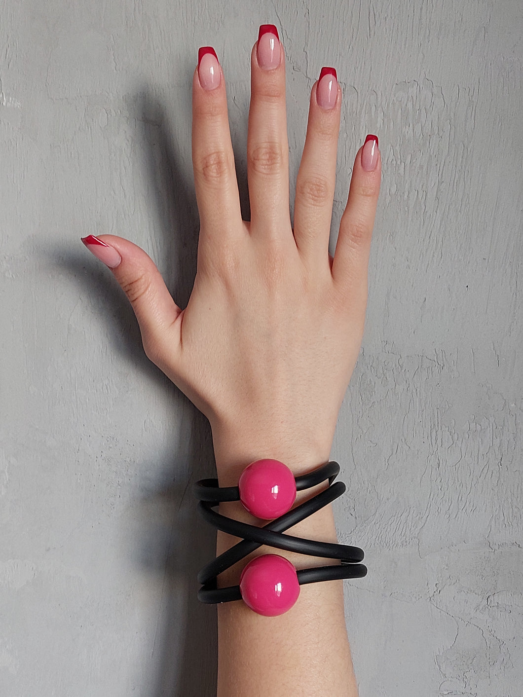 Bracciale due balls fuxia