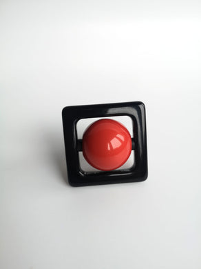 Anello quadro arancio