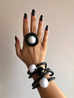 Parure balls black e white