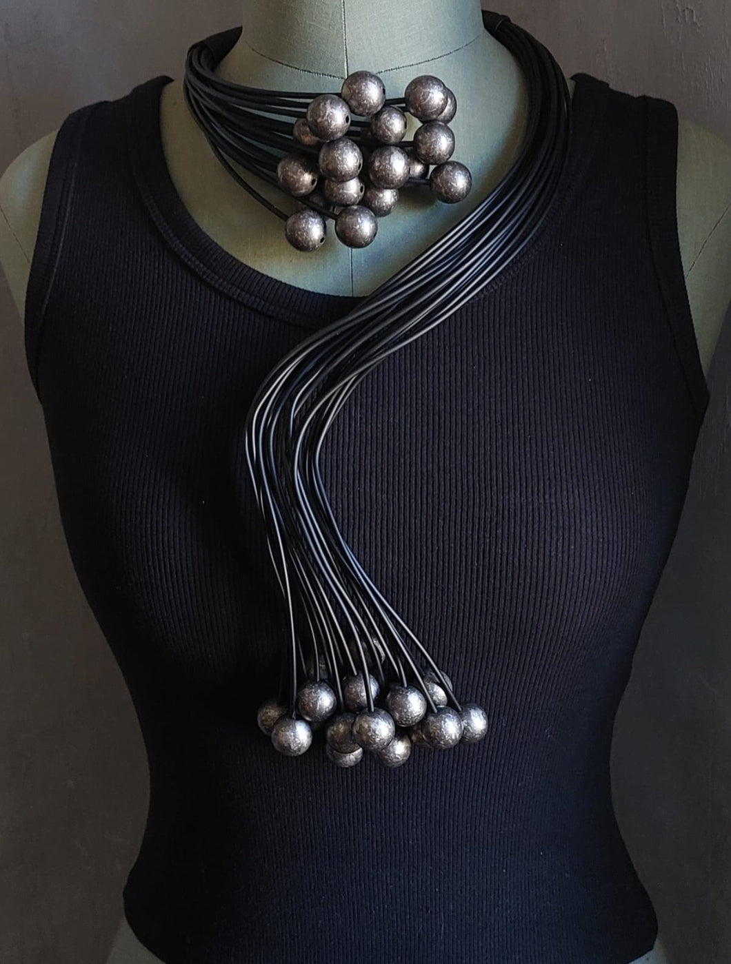 Collana Black river silver